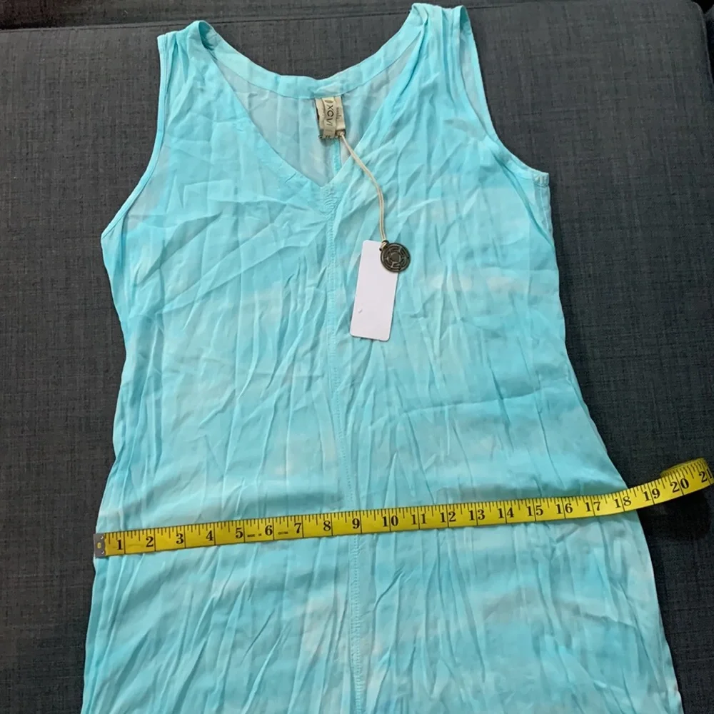 XCVI NEW Maxi Dress Ombré Blue XS Sleeveless Shark Bite Cruise Beach Vacation
